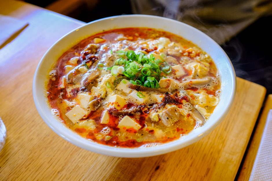 hot and sour ramen at menya yoneyama