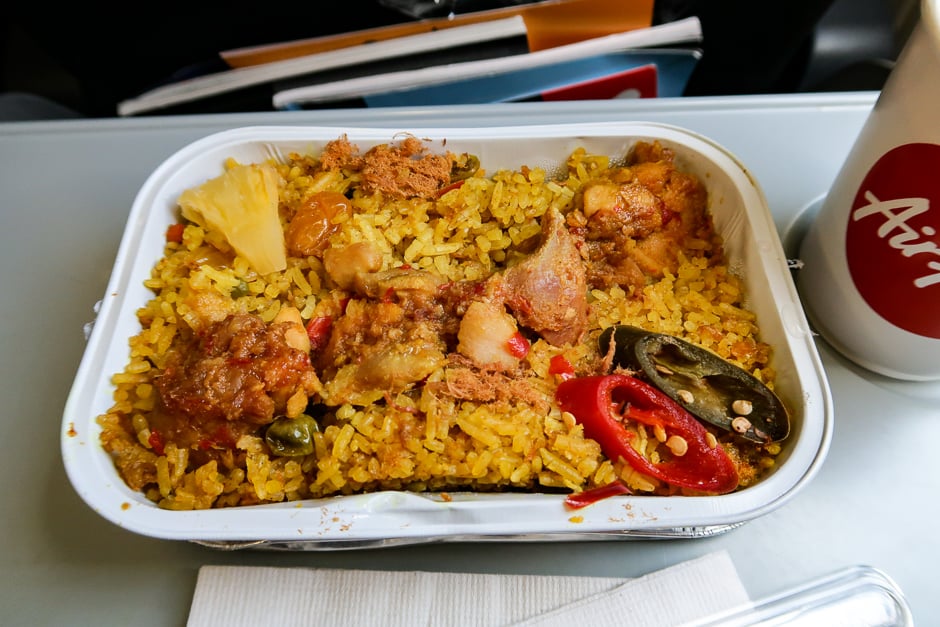 Emperor Fried Rice entree onboard AirAsia flight D733 (RM 22 or about $6)