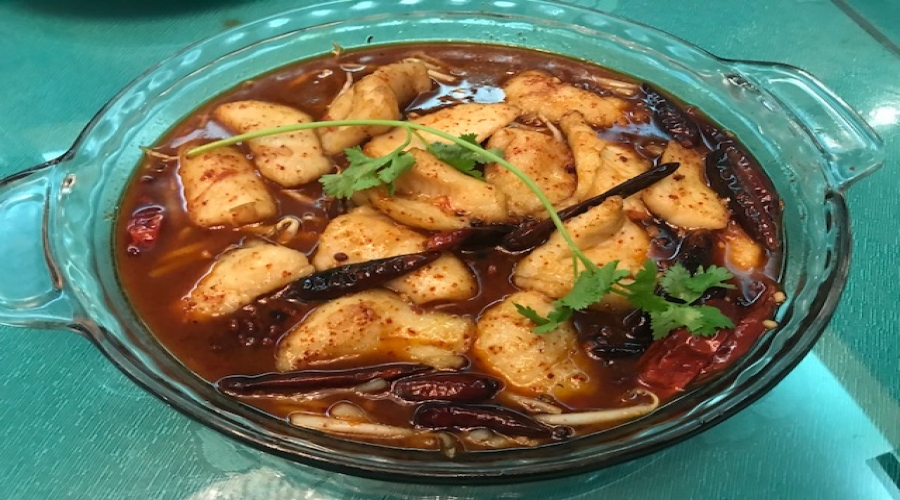 Fresh Fish Filet in Hot Chili Oil