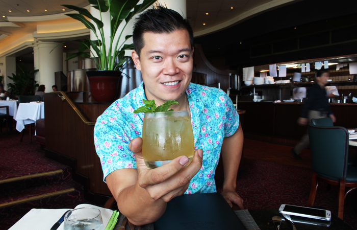 Will ordered a whiskey smash ($10) made with Four Roses bourbon, lemon and mint.