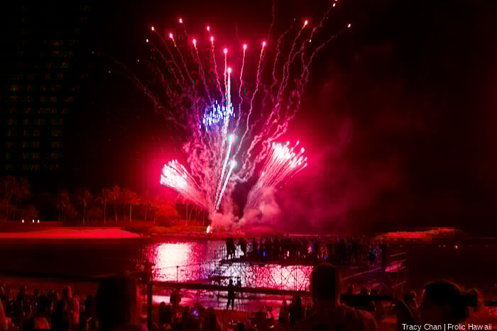 The night ended with a fireworks show.