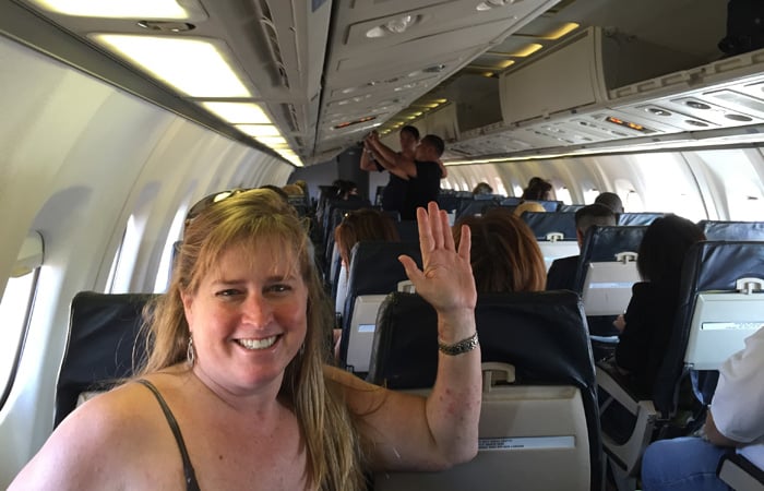Pam Davis, ready for takeoff with Island Air.