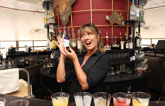 Ackrill is a lively presence behind the bar and shares her wealth of mixology knowledge with her guests. 