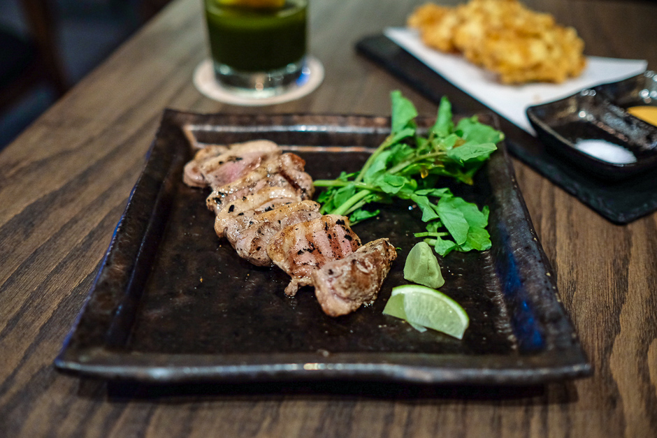Grilled Duck appetizer