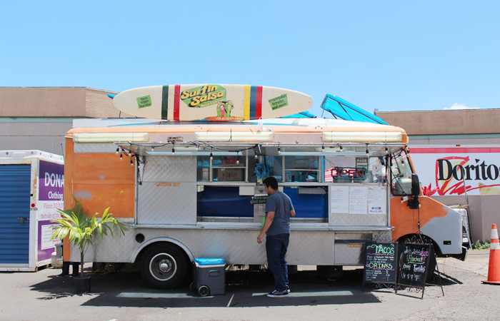 Right across the street from Mililani Golf Course, the Surfin' Salsa truck opens for lunch and dinner five days a week behind Mililani Shopping Center.