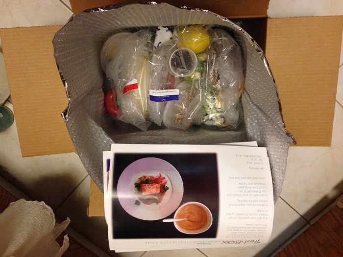 What's in the box? You get pre-packaged meal ingredients and the recipe cards.