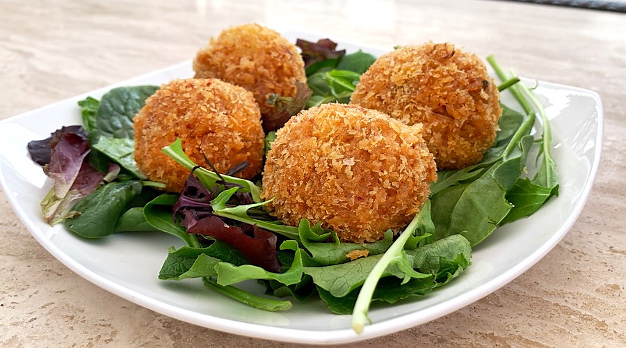 Kimcheese Arancini - Kimchee cheese rice balls