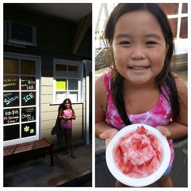 My sorority sister Lisa Sawamura Meyer posted a shot of her daughter Haley with Lemona's strawberry.