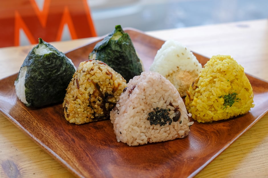 Musubi on a tray