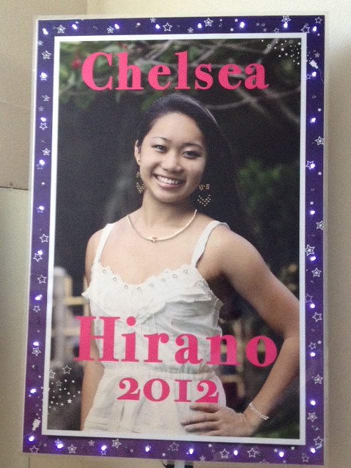 Signs that light up like Chelsea Hirano's did at her Iolani graduation are the norm.