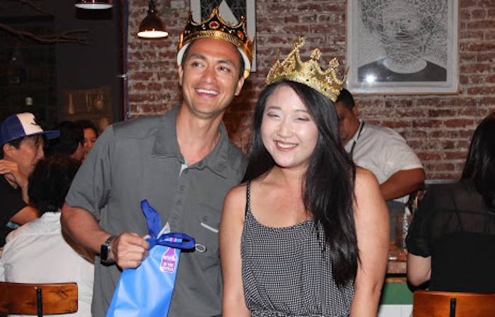 2015 Natto King and Natto Queen: They won a natto-themed word search game (she was MUCH faster)