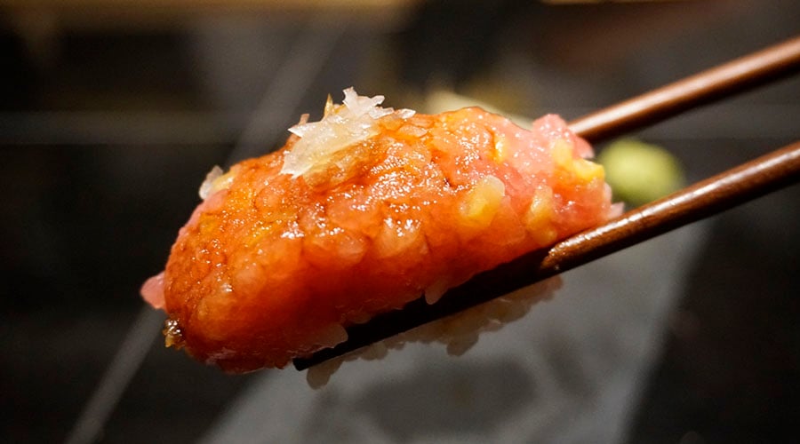 Negitoro nigiri sushi