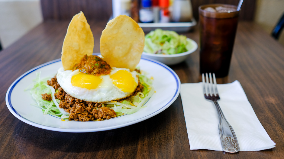 Okinawan taco rice at Ethel's Grill