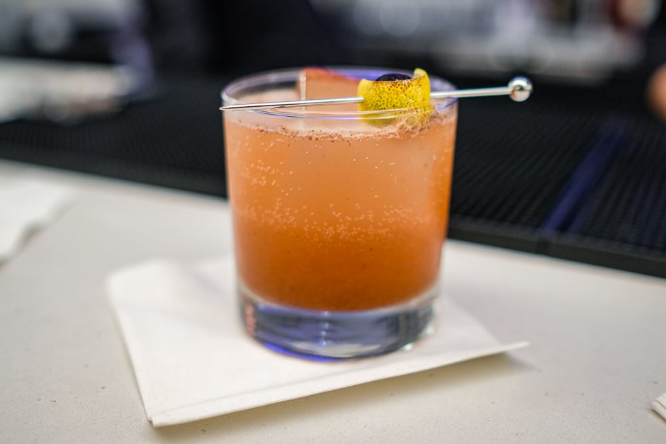 rock salt plum cocktail