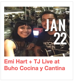 Emi Hart + TJ Live at Buho Cocina y Cantina