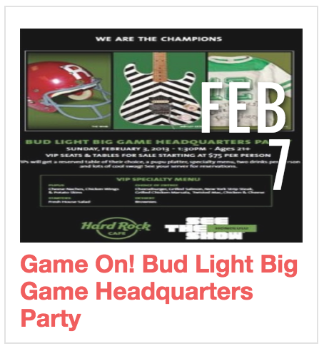 Game on! Bud Light Big Game HQ PArty