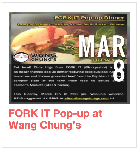 Fork It Pop-up at Wang Chung's