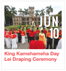 King Kamehameha Day Lei Draping Ceremony