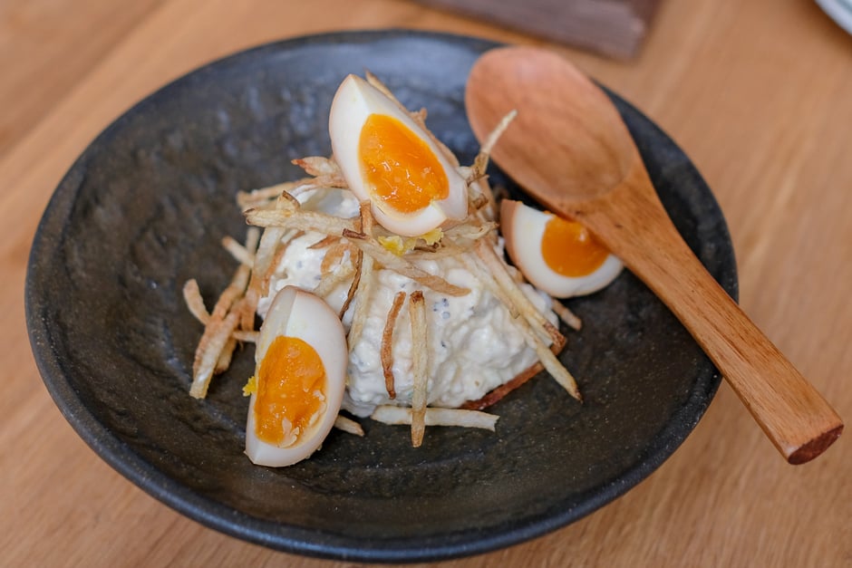 Smoked Waimana Egg potato salad