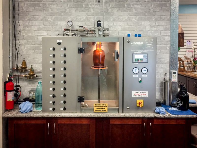 The growler station