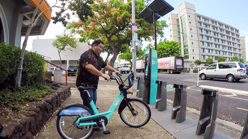 There are 100 Biki docks and 1,000 bicycles scattered throughout the urban core and many are within 10-minutes walking or five-minutes biking distance of each other. 
