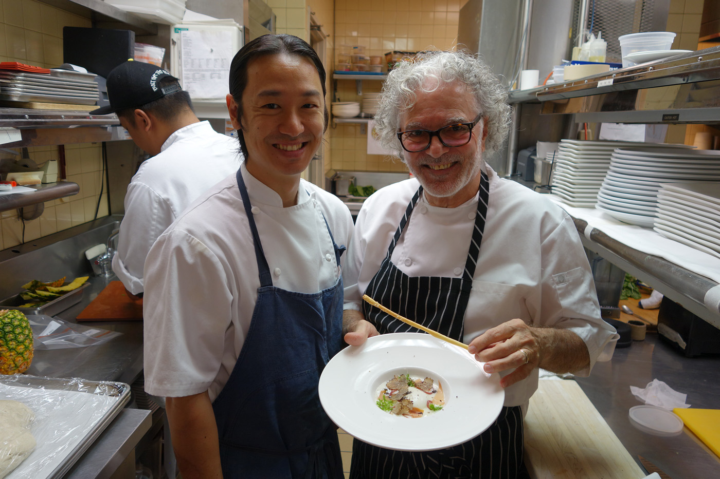 Jeremy Shigekane, left, and Chef Mavro.