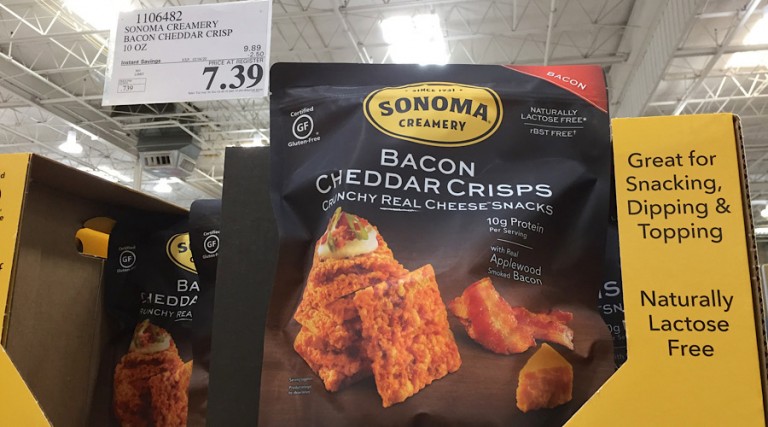What I found at Costco: Bacon cheddar crisps