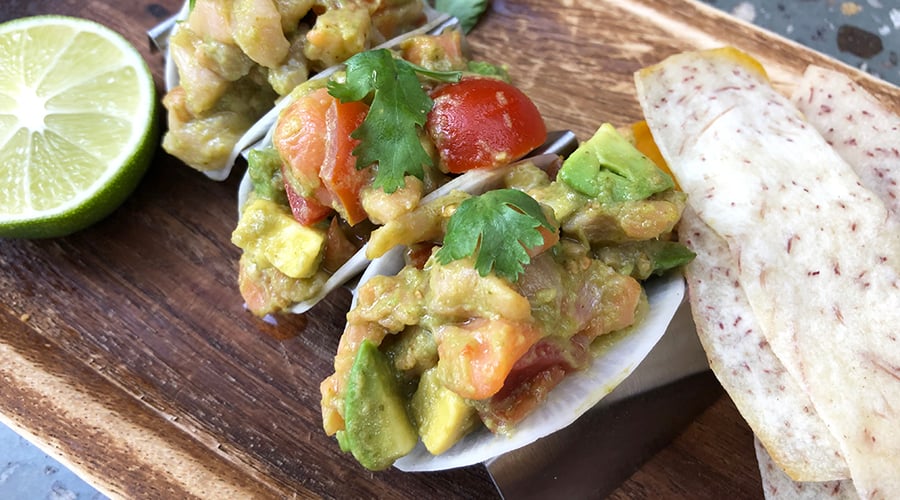Deck ceviche tacos