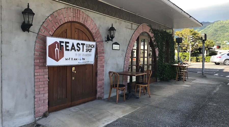 front entrance of feast restaurant