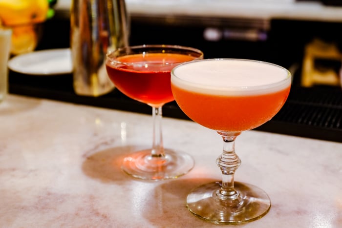 The bar program is quintessential NYC with craft cocktails like the Boulevardier ($11) made with Bulleit Bourbon, Campari and sweet vermouth; and the Clover Club ($13), a Brooklyn Gin drink made with house-made yuzu grenadine and finished with frothy egg whites.