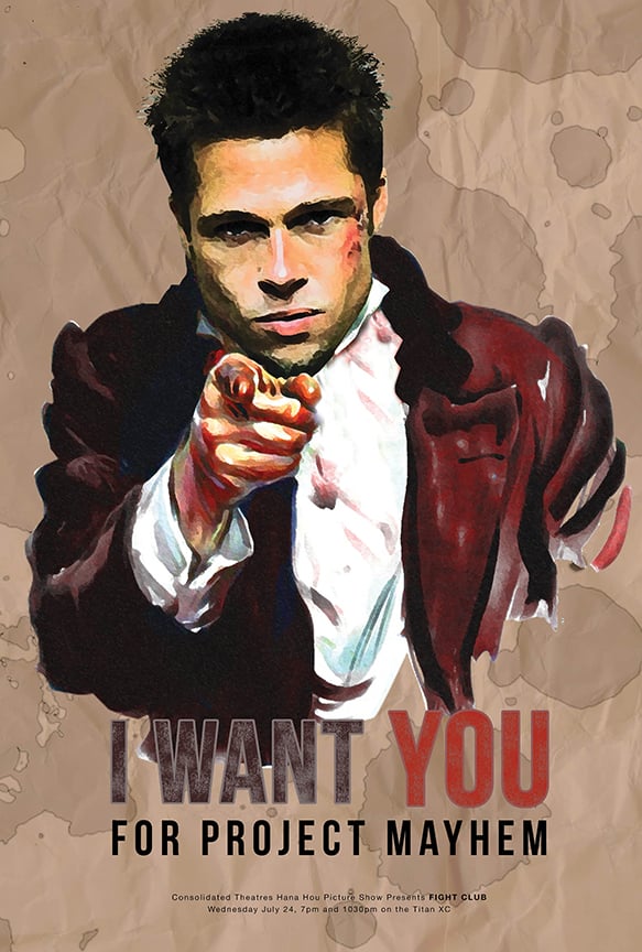 Fight Club Poster - Tyler and Ed Rules