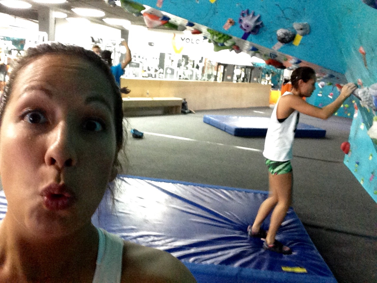 My first time at Volcanic Climbing & Fitness on the corner of Punahou and Beretania. 