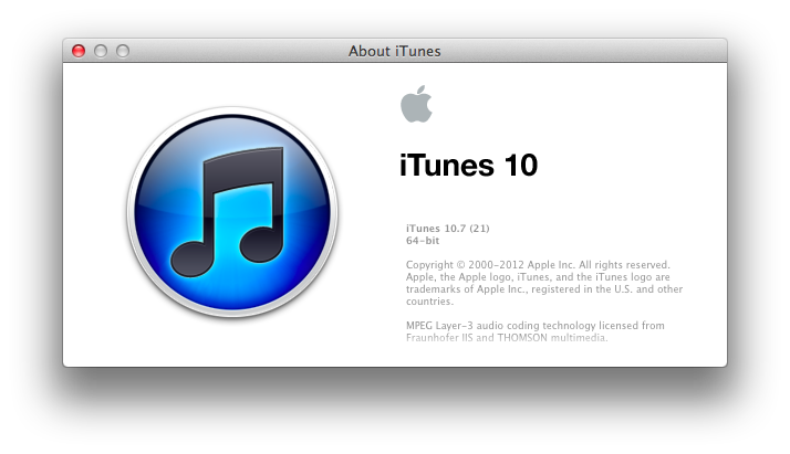 iTunes 10.7