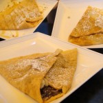 LE CREPE CAFE: Calypso with bananas, shredded coconut, organic honey; Lambada with strawberries, bananas, whipped cream, butter, brown sugar; All that Jazz with chicken breast, mushrooms, mozzarella cheese, garlic, spinach