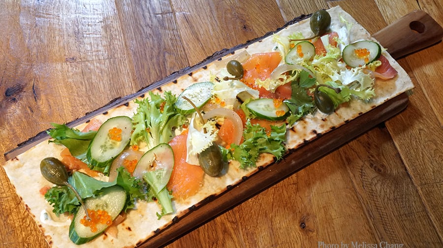 Lox flatbread