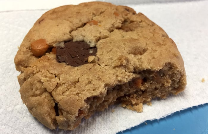 “Peanut Butter Perfection” includes peanut butter, butterscotch chips, milk chocolate chips, caramel, pralines and Hawaiian sea salt.
