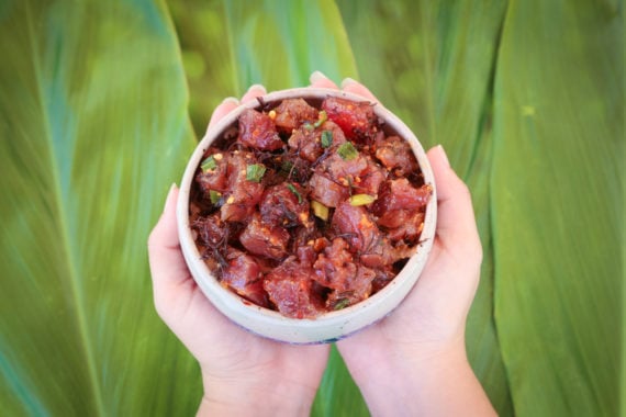 Poke lovers, eat your heart out! Frolic Hawaii is bringing you the first-ever Honolulu PokeFest on Saturday, July 22 at Pier 11 on the edge of downtown Honolulu. Join us at the ultimate celebration of this iconic Hawaii dish and enjoy the freshest assortment of poke creations from 15 of our favorite local chefs and restaurants. The event is 21+.  This is all-you-can-eat poke from the likes of MW Restaurant, Koko Head Cafe, Tanioka’s and more. We’re talking spicy king crab poke from Alicia’s Market, crunchy