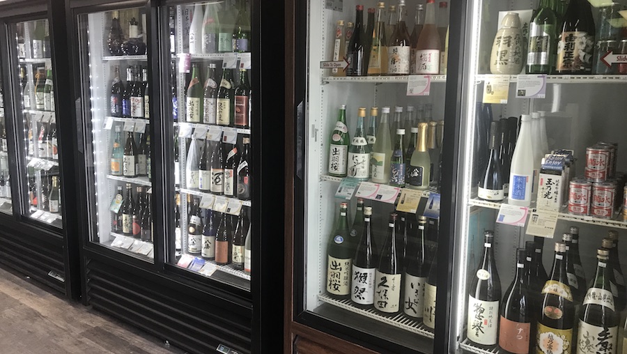 Sake shop sake displays