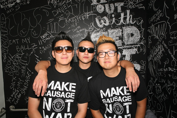 The Seoul Sausage team, (left to right) Ted Kim, Chris Oh, Yong Kim. Photo courtesy of Seoul Sausage Facebook