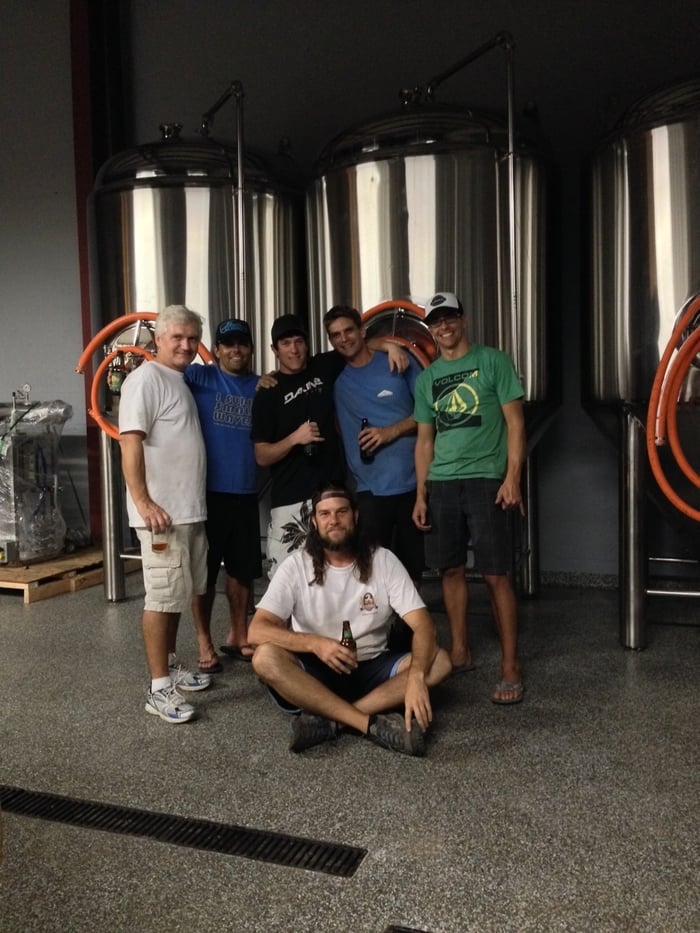 The Lanikai Brewing Co. team: Al Darling, Steve Haumschild, Dano Frerich, Brandon Cody and Chris Cook. 