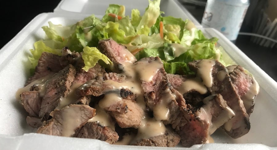 Alakea Steak steak plate no rice all greens