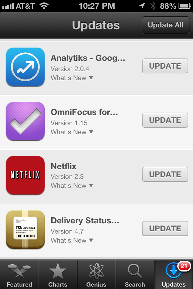 Update your Apps after installing iOS 6