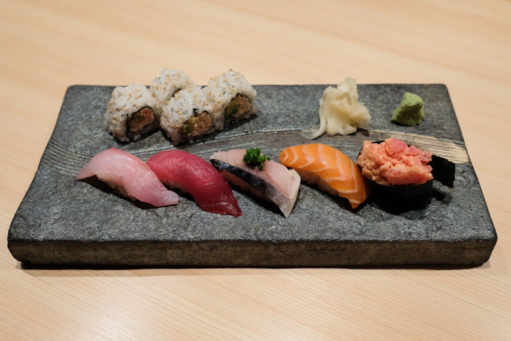 Beniya's nine-piece sushi set is fresh and an insane value. 