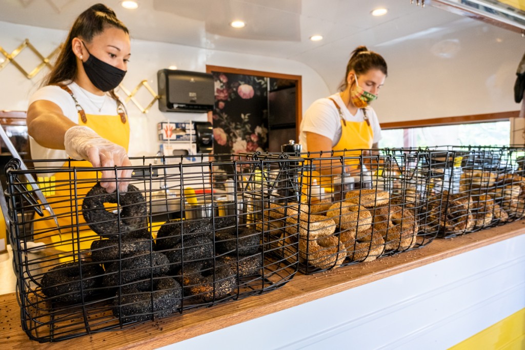 Montrealstyle Bagels with Super Local Toppings Roll Up in Kailua