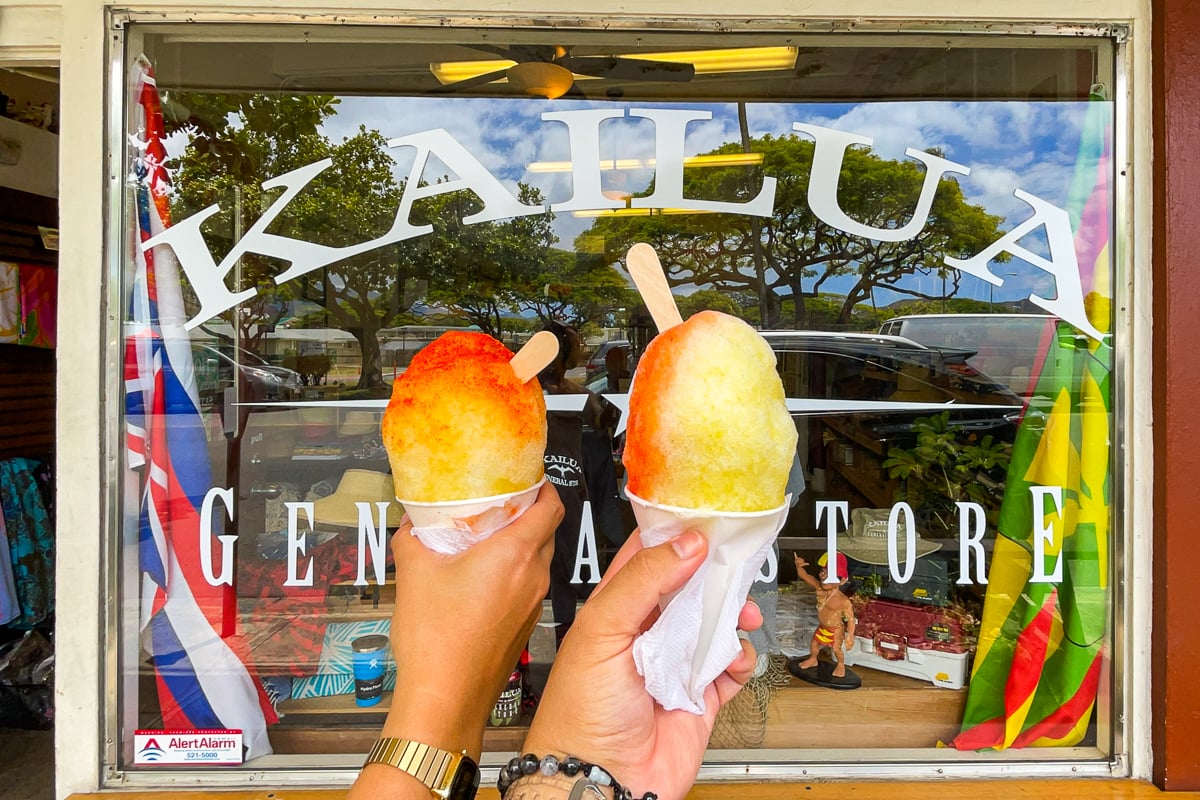 Kailua’s Neighborhood Shops With Shave Ice Counters