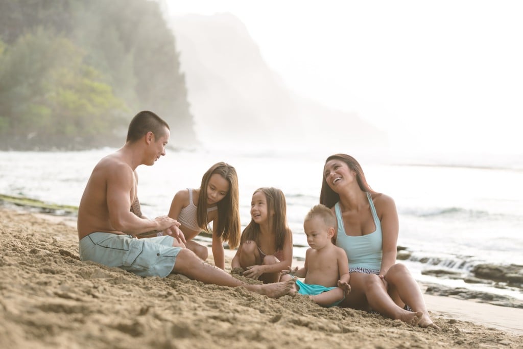 Hawaii Family Vacation On Beach