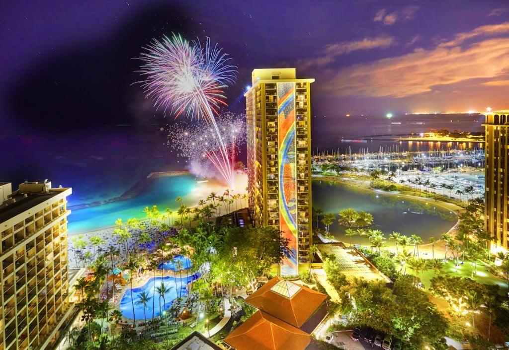 Hilton Hawaiian Village fireworks show