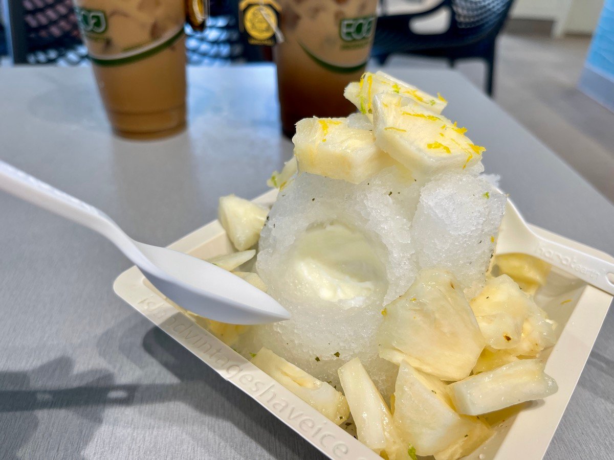 Worth the Splurge Island Vintage’s 19 Honey Cream Pineapple Shave Ice