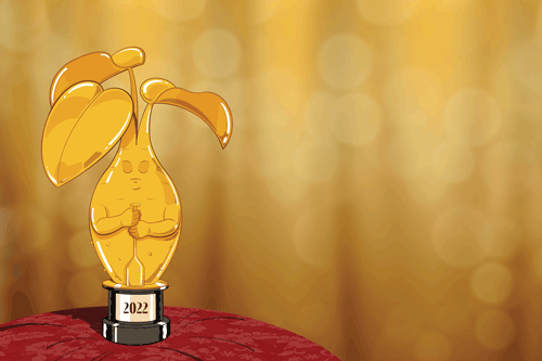 Sour Poi Feature: an animated GIF of an award shared like a poi plant