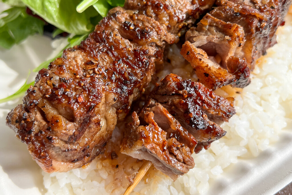 Wagyu Skewers Are a Tasty New Add at Don Quijote Kaheka’s Food Court